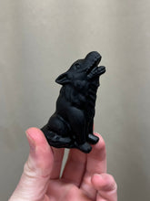 Load image into Gallery viewer, Obsidian Wolf Carving
